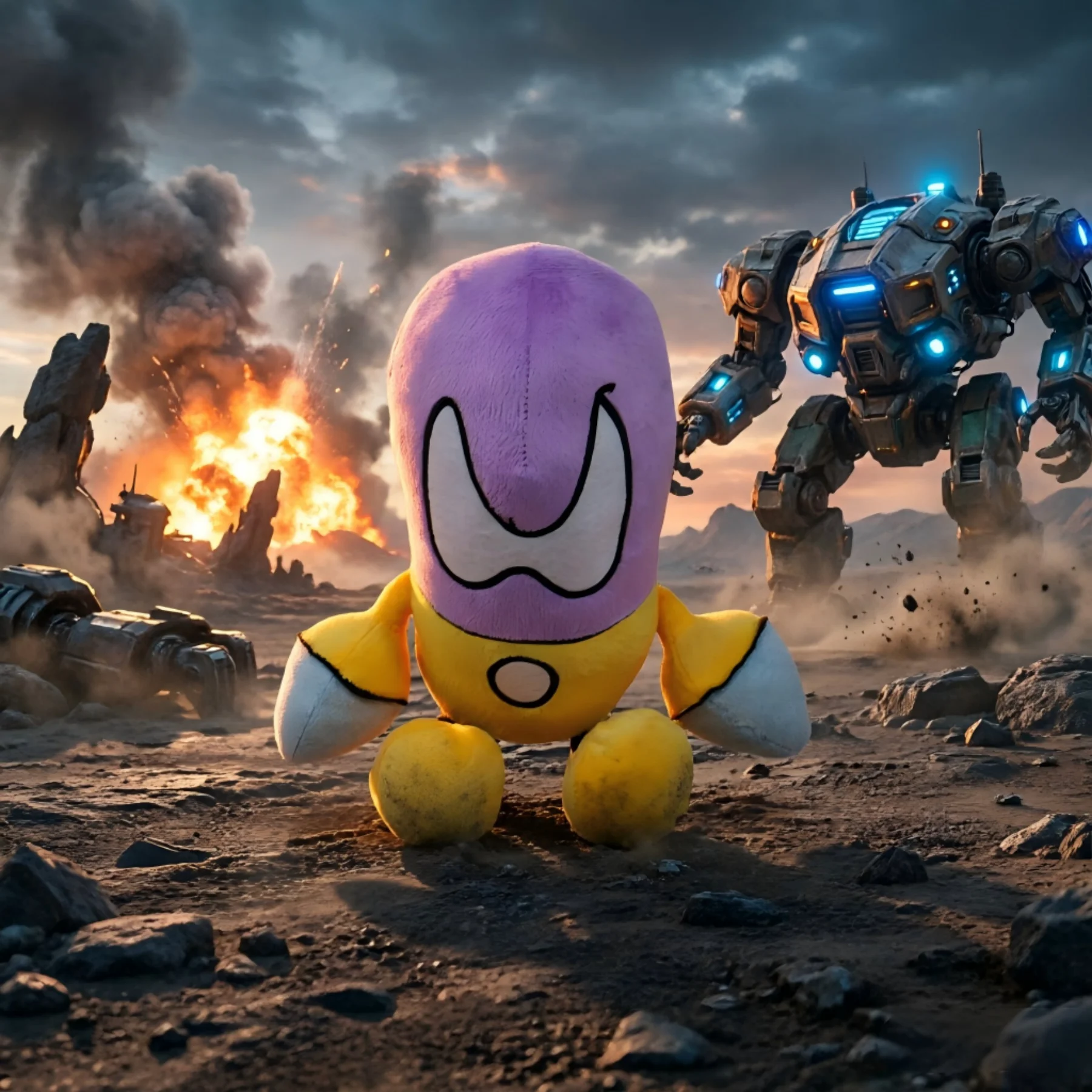 

22CM Cute Sci-Fi Alien Plush Toy Purple Stuffed Doll for Gamers Kids Room Decor Collection Figure Birthday Gift Cushion