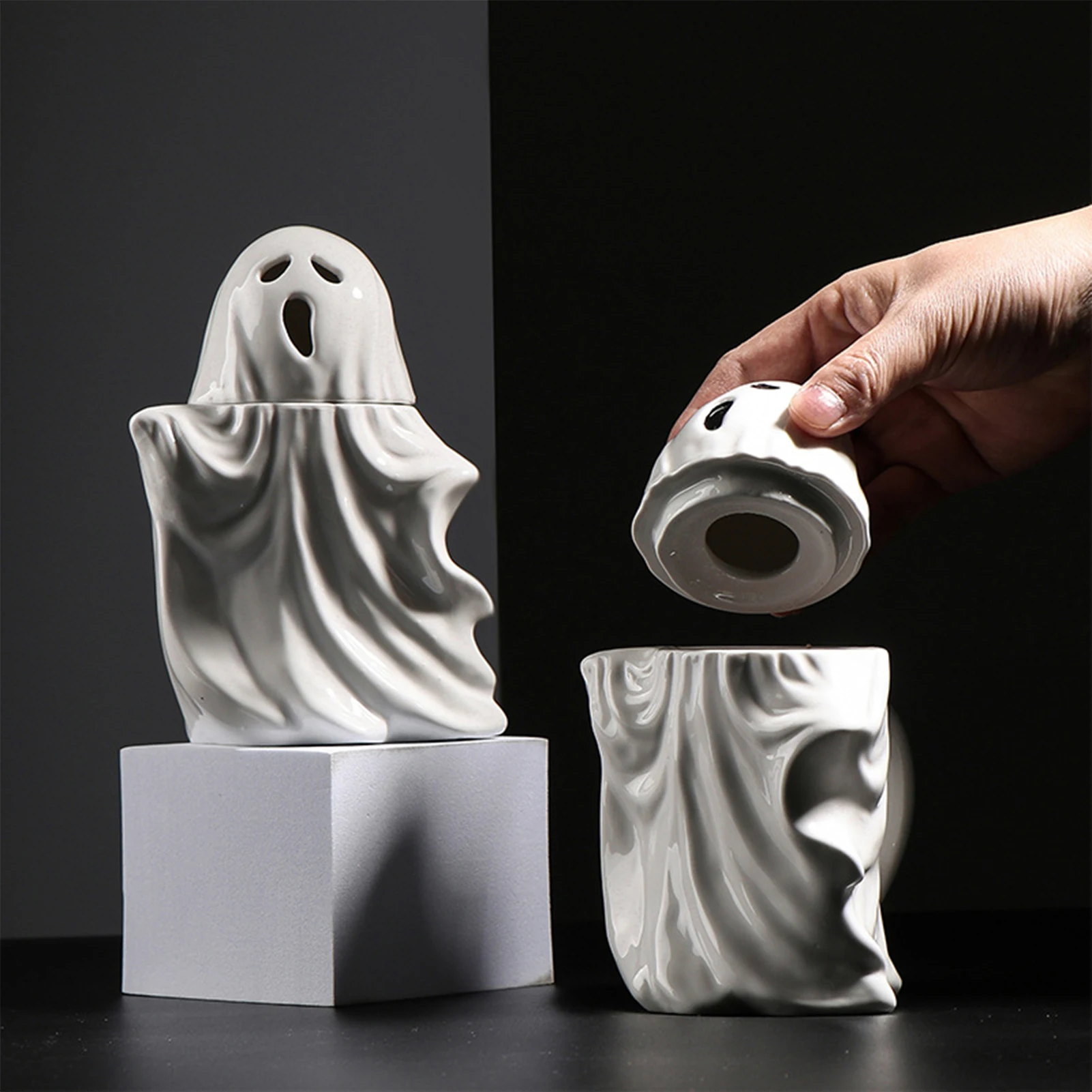 Ghosts Demon Elf Ceramic Mug Dishwasher-safe Ceramic Coffee Mug With Lid Home Supply