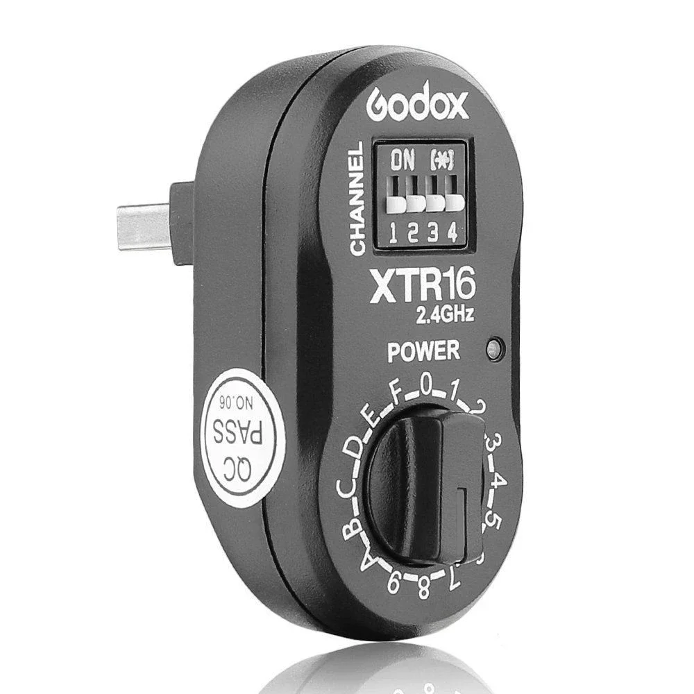 Godox XTR16 / XTR16S 2.4G Flash Receiver for X1TC X1TN XT-16 Transmitter AD360 AD180 Quicker QT QS GT GS SK DE/ V850 V860 Series