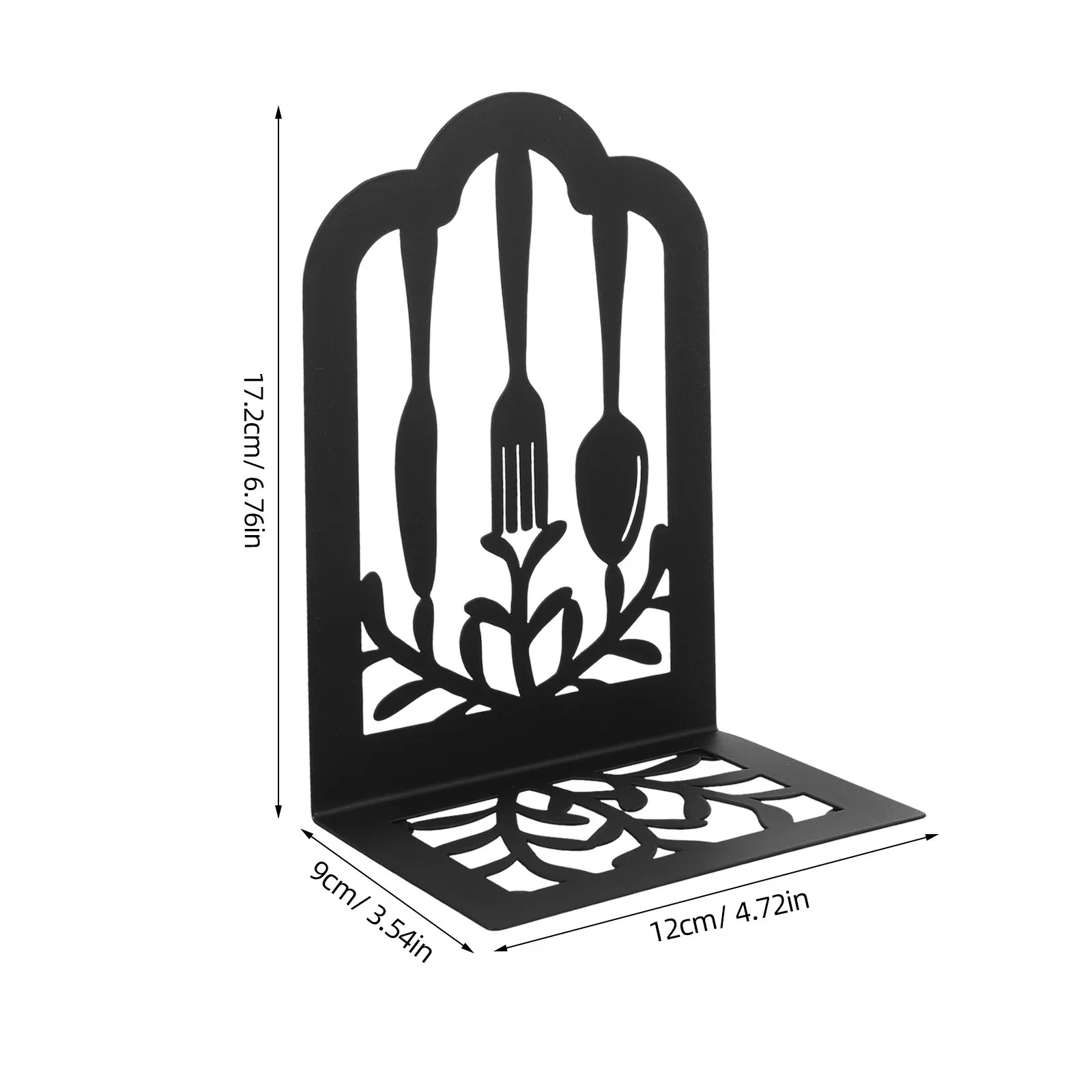 1Pair Bookend Iron Decorative Metal Book Ends for Shelves Organizers Study Accessories Multi-Function Holder for Home Office