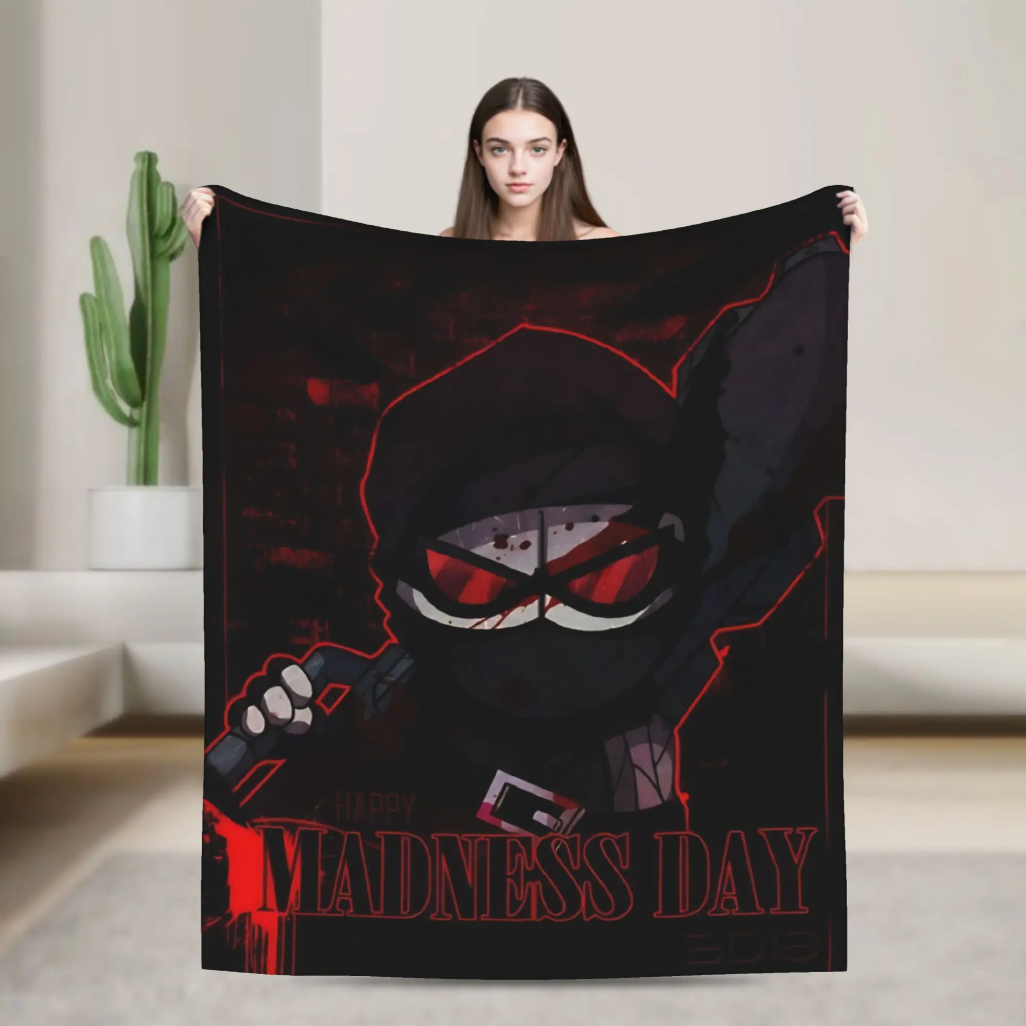 Comfortable Madness Combat Sketch Action Blanket Stuff Home Decorative  Throw Blanket Super Soft Velvet for Outdoor