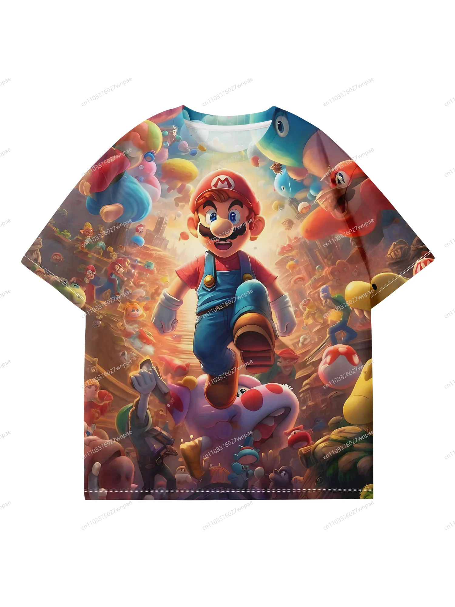 تي شيرت Topsell Global Hit Super Mario ثلاثي الأبعاد مطبوع: أنيق ومريح رياضي كاجوال كلاسيكي، جاهز للاهدايا للجنسين البالغين والأطفال