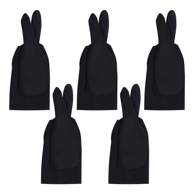 5-pack kunstenaarshandschoenen voor tablet Digitale tekenhandschoen Twee vingers Dikkere palmafwijzingshandschoen voor grafisch pad