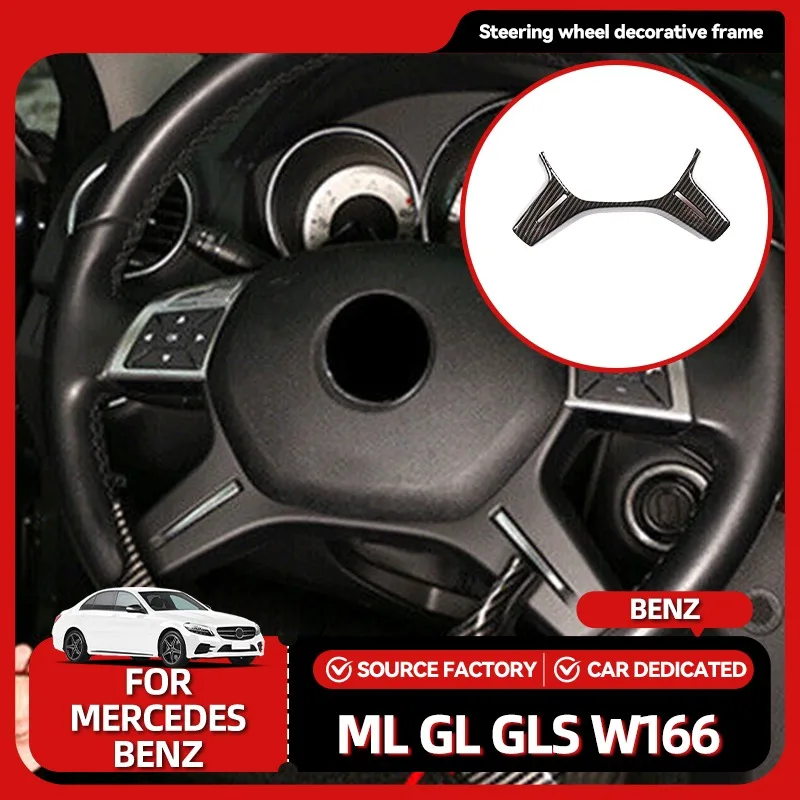 

Interior Stickers For Mercedes Benz ML GL GLS W166 W204 W212 W463 Car Interior Steering Wheel Frame Trim Center Cover Panel Stic
