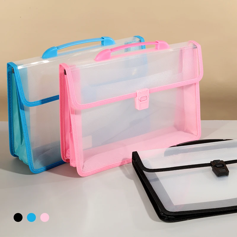 Datei Tasche Kunststoff A4 Papier Aufbewahrung ordner transparente Portfolio Politik Aktentasche mit Etikett wasserdichte Datei Tasche Ablage produkt