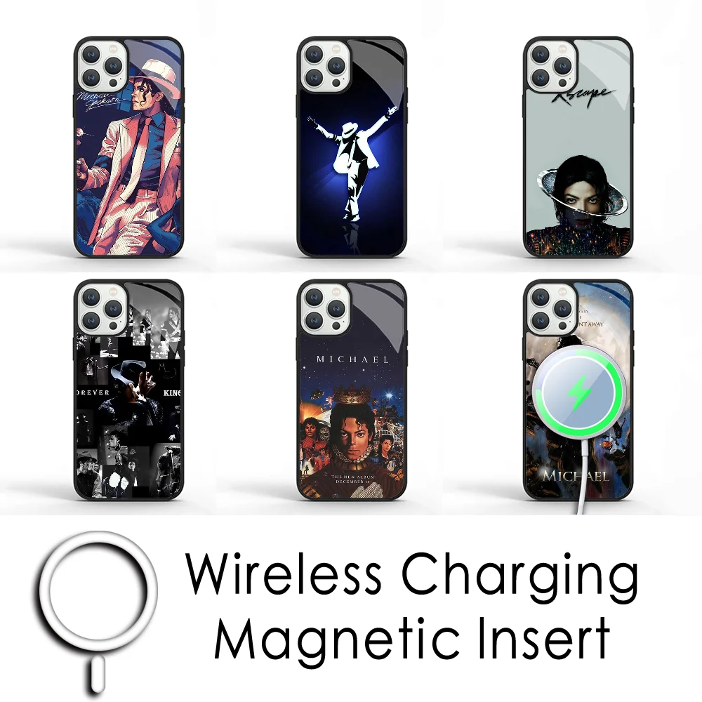 

Michael Jackson Phone Case For IPhone 16 15 Pro Max Case 14 Plus 13 12 11 Magesafe Magnetic Wireless Charge Cover