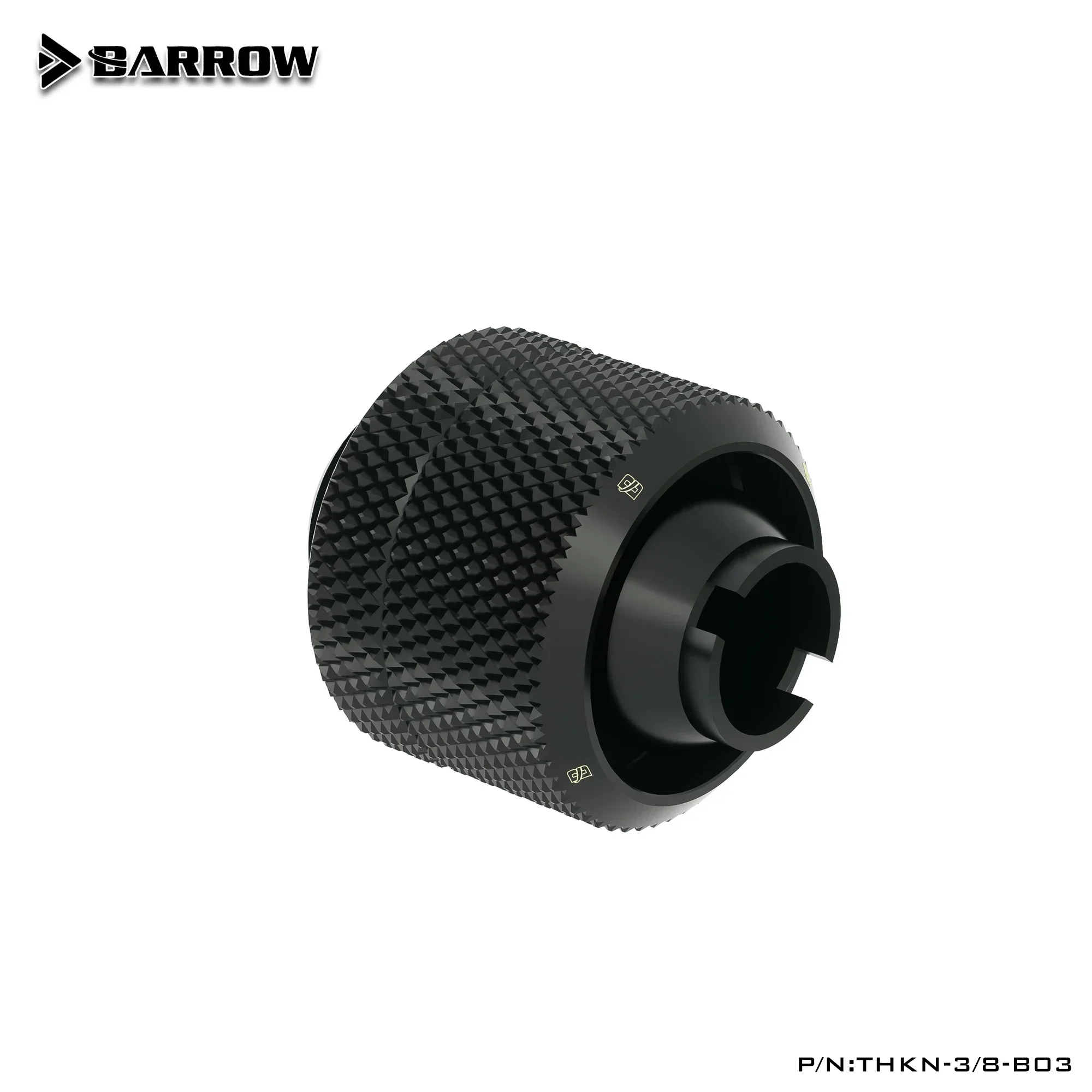 Barrow 3/8'' Thin Hose Fitting Used For 9.5*12.7mm Tube, Hand-Tightened Soft Pipe Connector, Gold White Black THKN-3/8-B03