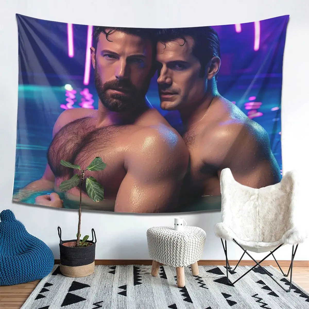 نسيج بن أفليك آند هنري كافيل للتعليق على الحائط، ديكور منزلي جمالي لغرفة المعيشة وغرفة النوم #2