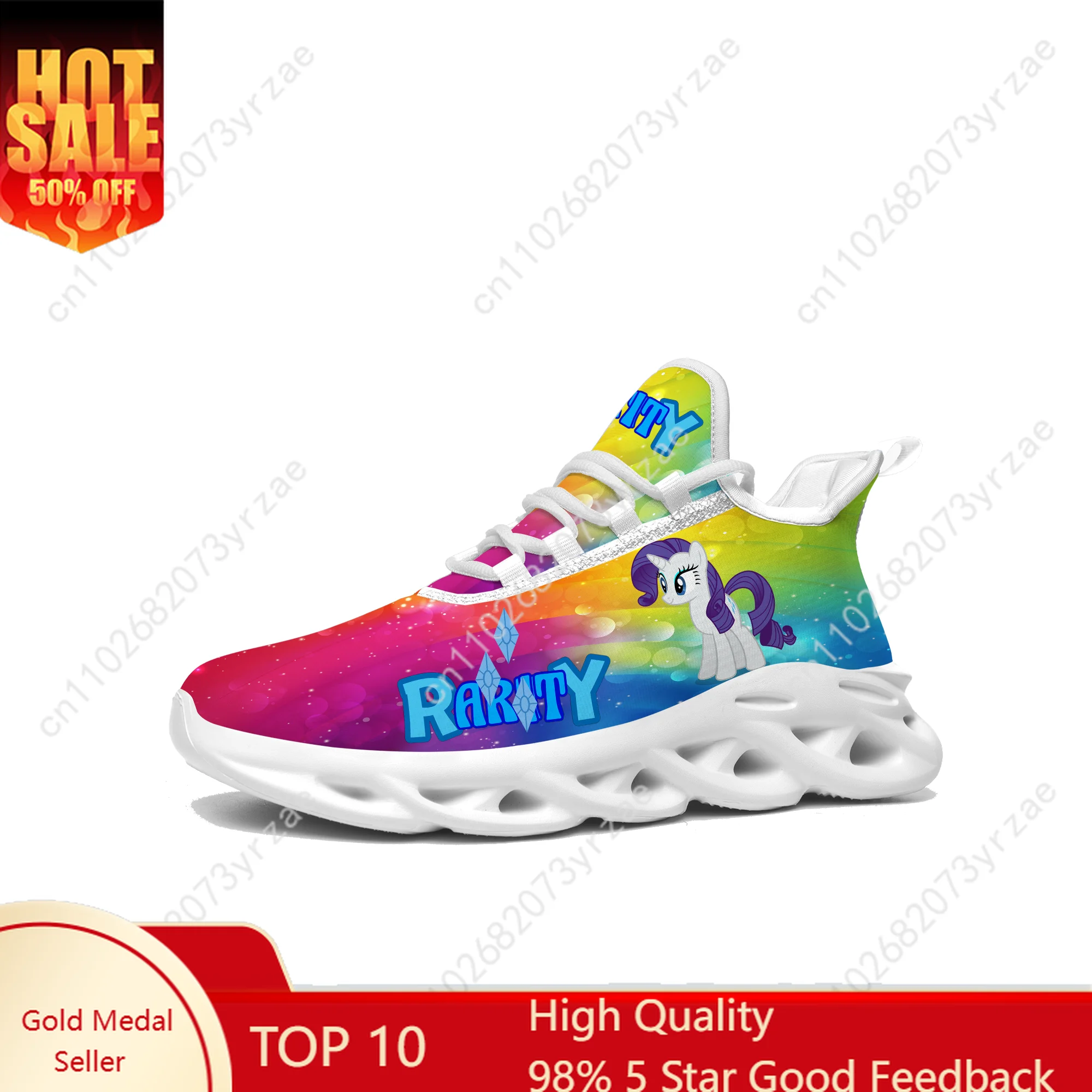 

Rarity Flats Sneakers Man Woman Sneaker My Little Pony Friendship Is Magic Fashion Comfortable Custom Shoe Cosplay Footwear