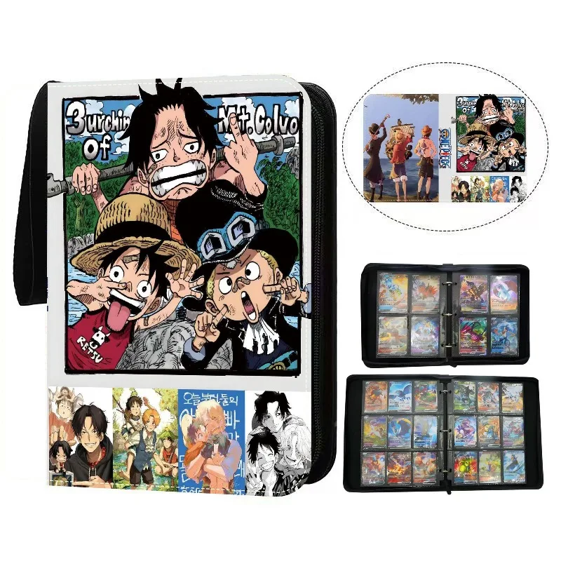 40-900pcs Anime One Piece Luffy Zoro Card Book Pu Super Large Capacity Card Binder Display Game Collection Card Kids Toy Gift