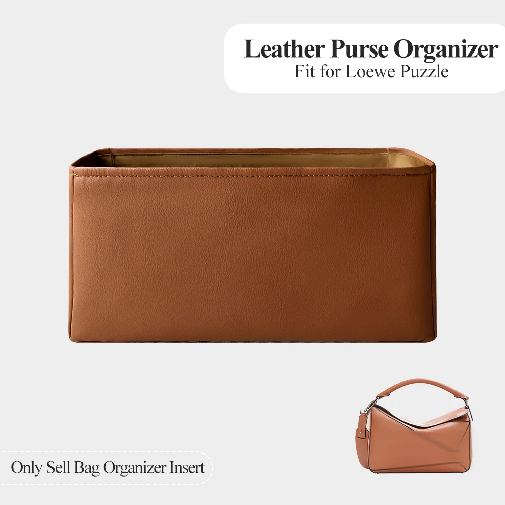 

Leather Purse Organizer Insert Fit for Loewe Puzzle Handbag Waterproof Storage Bag Inside Bag Cosmetics Inner Liner Bag In Bag