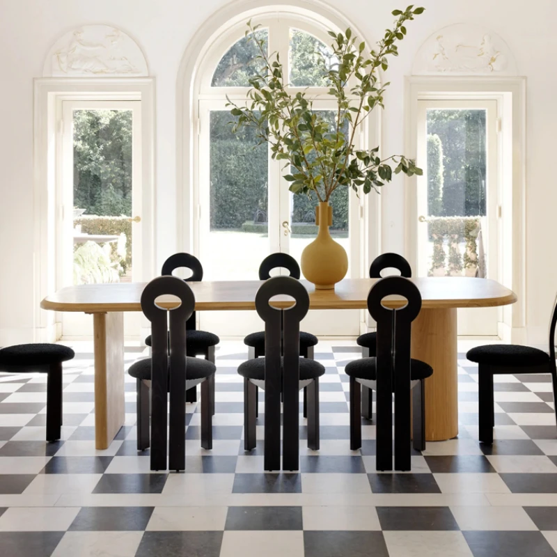 Unique Modern Dining Table Black Luxury Design Lounges Restaurant Dining Table Nordic Wooden Mesas De Comedor Furniture Home