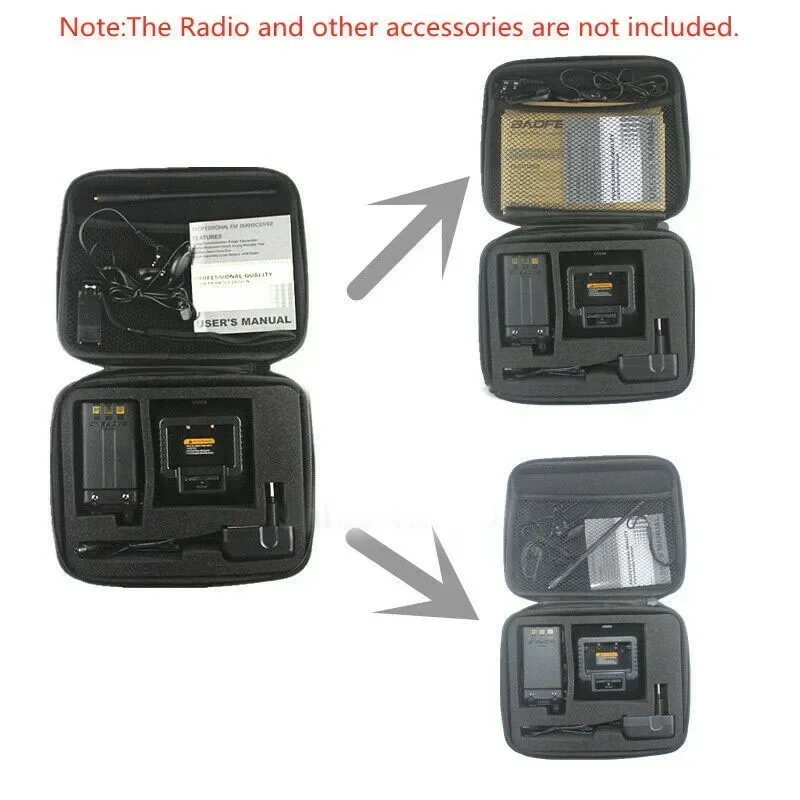 

Handbag Storage Box Carrying Case Storage Hand Bag For BAOFENG UV-5R Series UV-5RA UV-5RE Plus TYT Radio Walkie Talkie