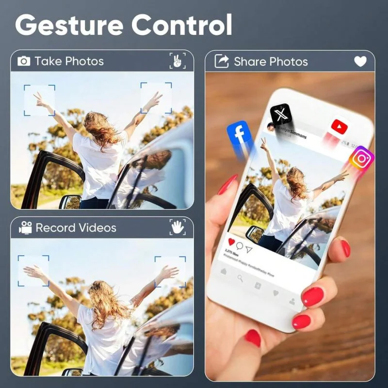 Foldable Drone With 1080P HD Camera For Beginners & Adults, FPV Live Video, One Key Start, Altitude Hold, 3D Flips, Gesture Self