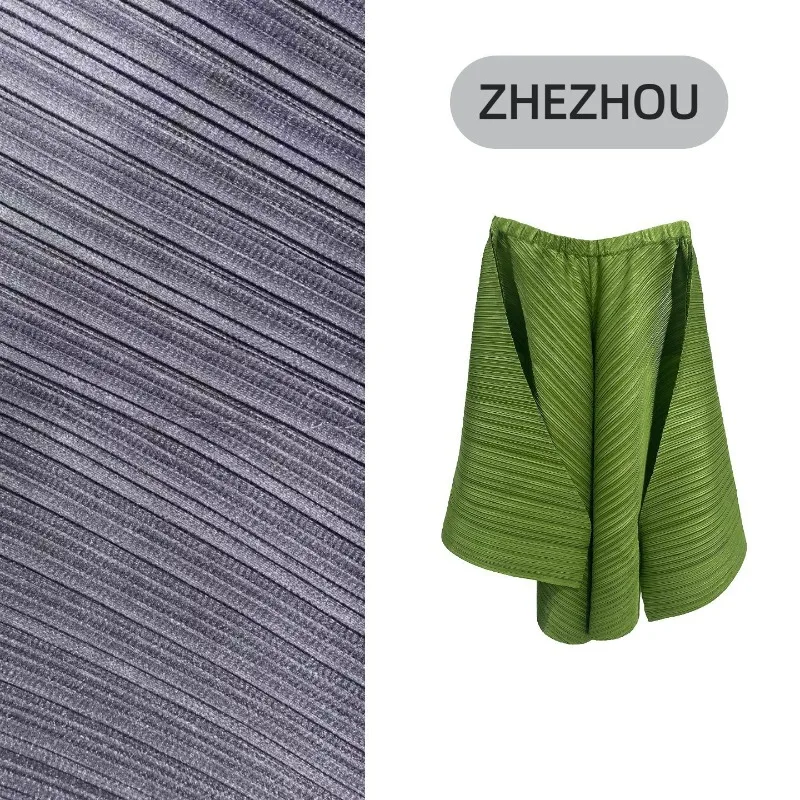 

Miyake Pleated Irregular Casual Shorts Plisse Women 2026 Summer New Solid Color High Waist Slim Commuter Design Wide Leg Pants