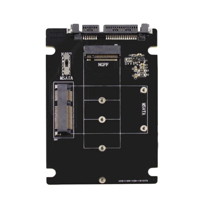 2 in 1 MSATA-SATA NGFF(M.2)-SATA III SATA3 컨버터/어댑터 PCB 어댑터 카드 지지대 MSATA/M.2 NGFF SSD 솔리드 스테이트 디스크