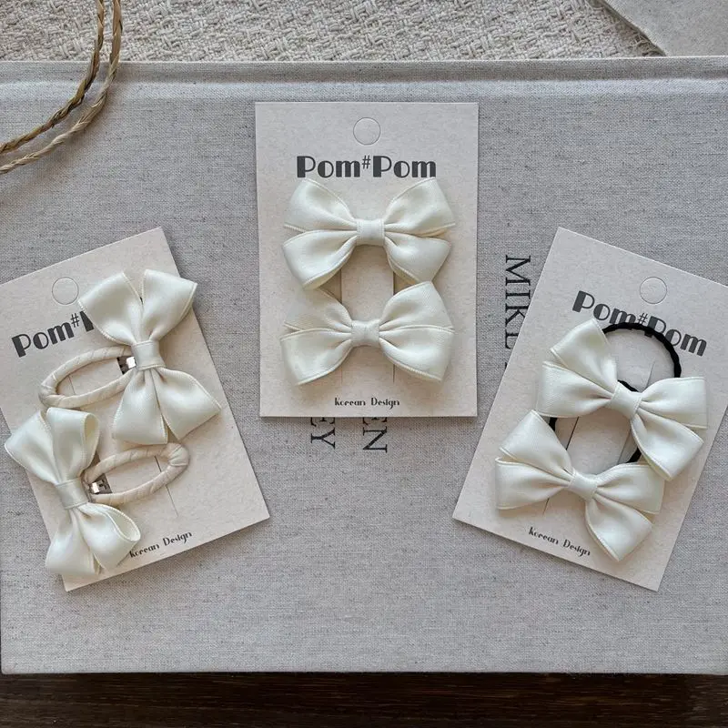 

Korean Style Toddler Cute Bowknot Hair Clips Girl Fashion Bangs Clip Side Clip All-Match Princess Hair Decors Daily Wear W033