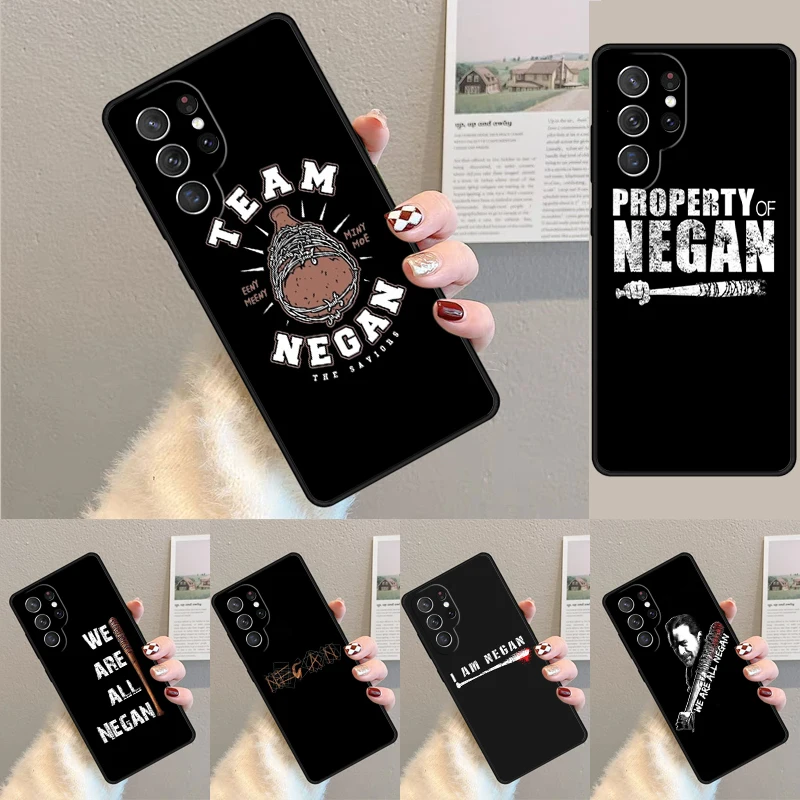 Negan Line Silicone Phone Case For Samsung Galaxy note 10 pro S26 S25 S24 S23 S22 S21 Plus S25Ultra Capa Cover