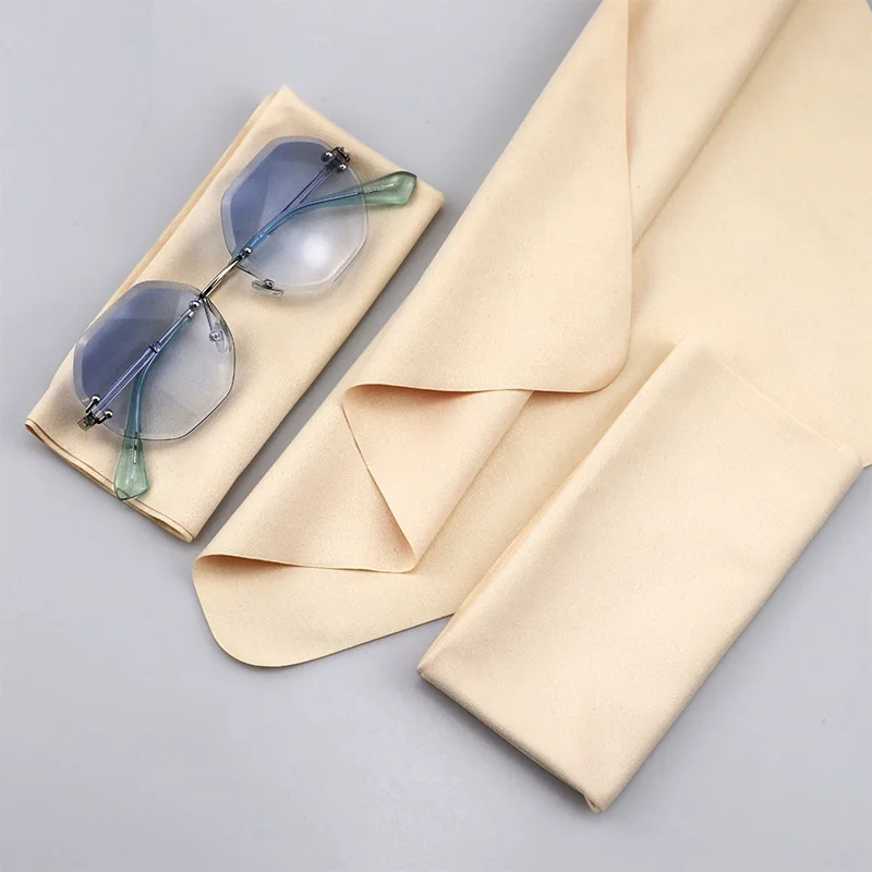 400*400 Chamois Glasses Cleaner Over Size Big Microfiber Glasses Cleaning Cloth For Lens Phone Screen Wipes Eyewear Customized