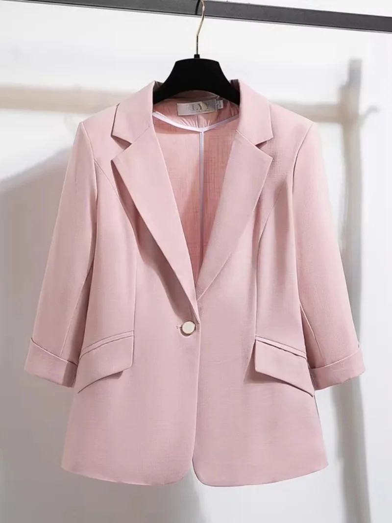 

Women's Summer Thin Blazer 2026 New Style High-End Fashion Commuting Suit Jacket W2273