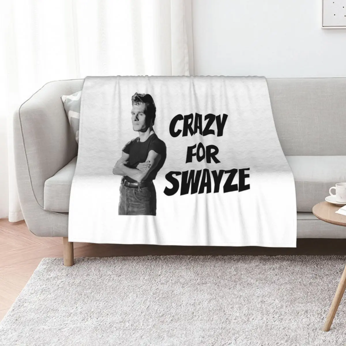 Crazy for Swayze Throw Blanket Decorative Beds Thin Fashion Sofas Plaid on the sofa Heavy Extra Large Throw Blankets