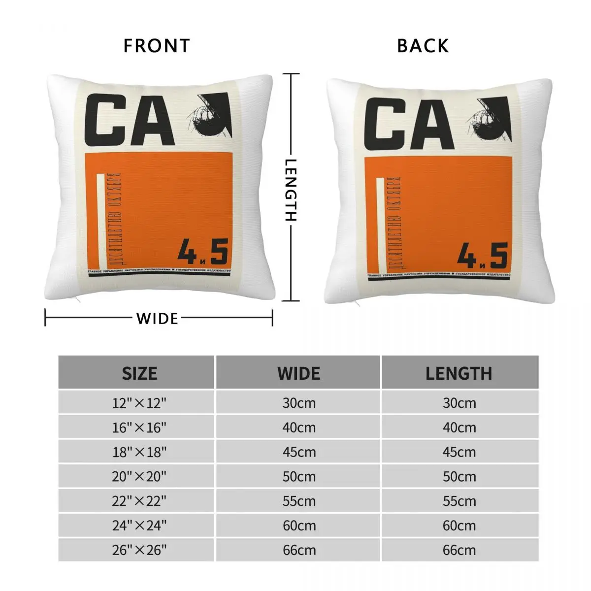 Russian Constructivism Pillowcase Polyester Linen Velvet Pattern Zip Decor Throw Pillow Case Room Cushion Cover