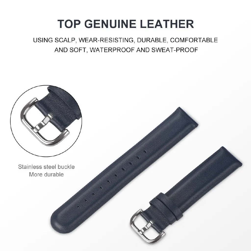 20 22 mm Lederarmband, weiches Lederarmband für Garmin Forerunner 245 265 55 158 165 255 265 570 42 mm 47 mm 970