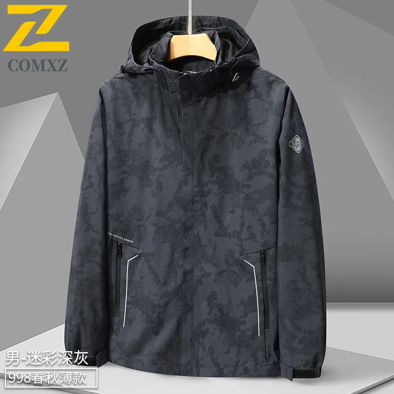 

EiAO Jacket Couple's Camo Softshell Windproof Waterproof Lightweight Outdoor Coat for Hiking Camping Fishing Urban Streetwear