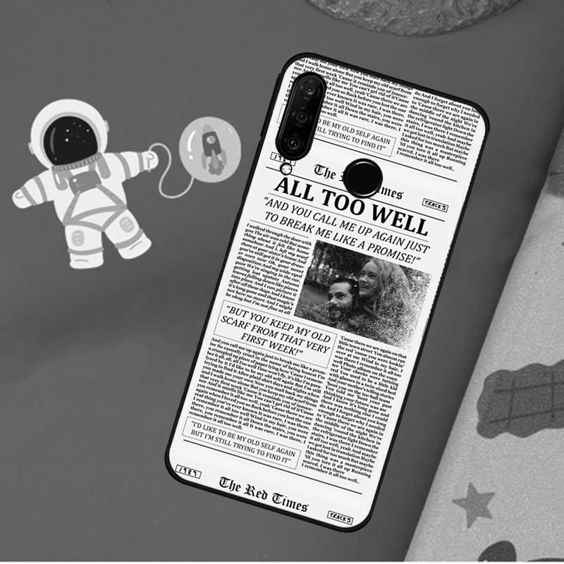 All Too Well Lyrics Art لهواوي Nova 9 10 SE 8i 11i 12i 12s Y60 Y70 Y90 Y72 Y73 Y61 Y91 P60 Pro P40 P30 Lite Case