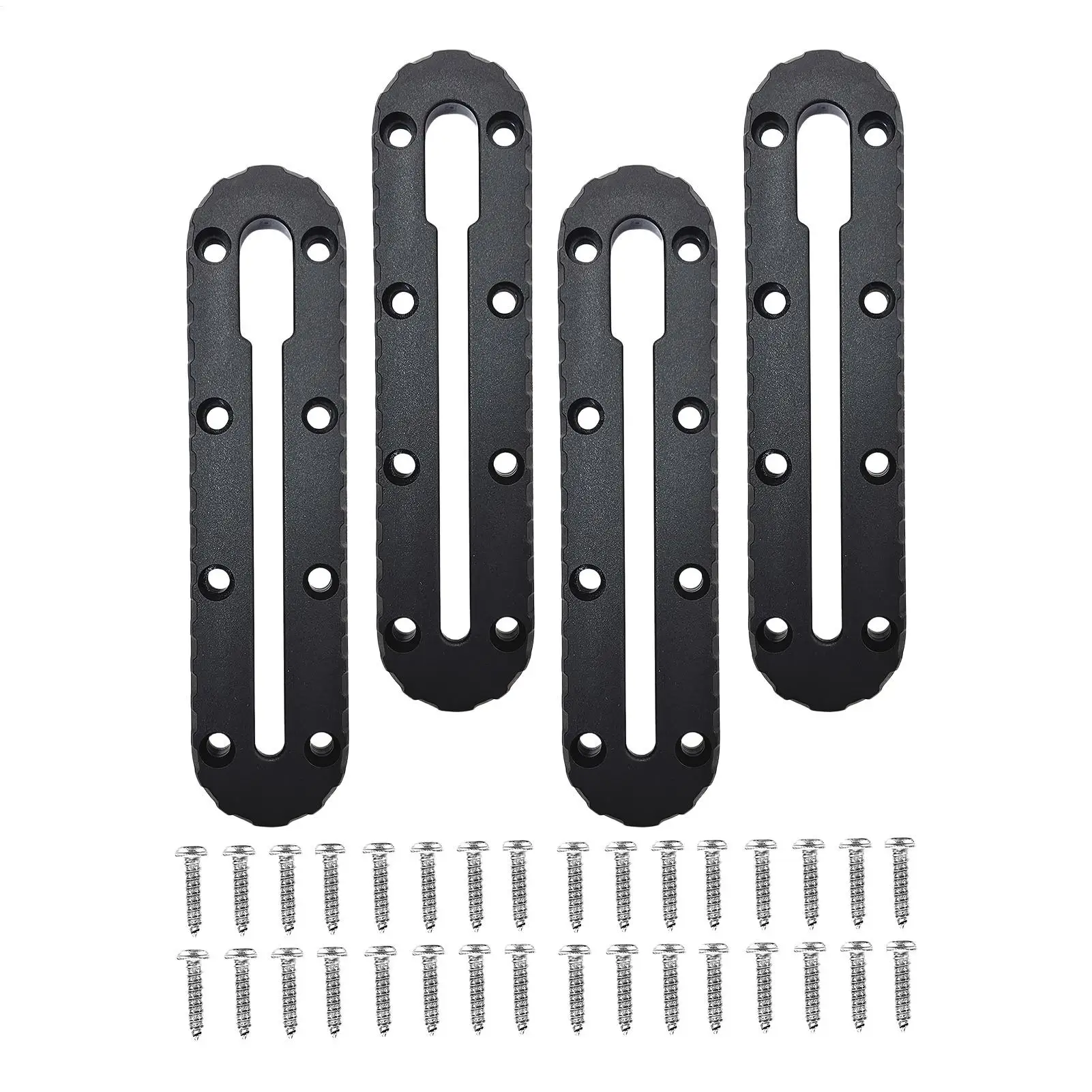 Kayak Track Mount 4 Pieces Universal Multifunctional Low Profile Fishing Rod Holder Mount Track For Fish Finder Cup Holder