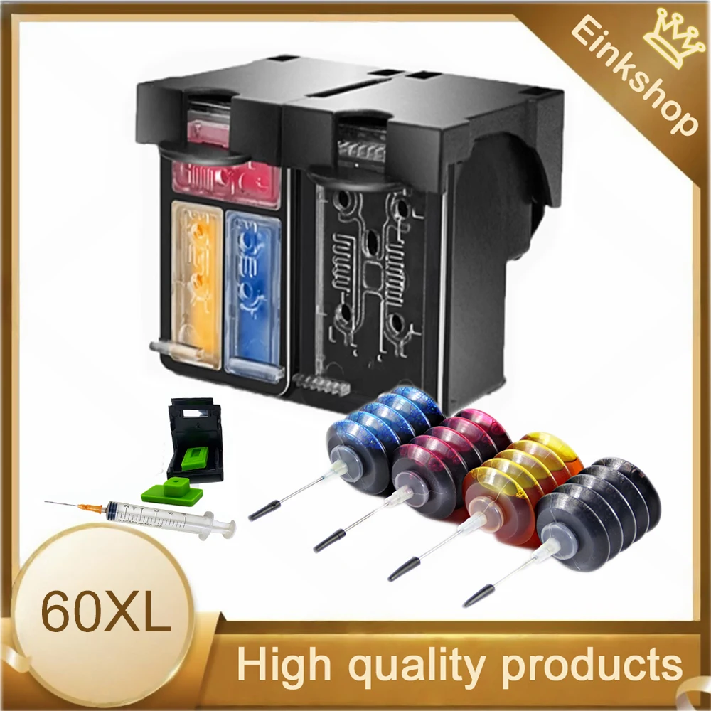 For HP 60 XL Ink Cartridge for HP60 60xl Deskjet F2480 F2420 F4480 F4580 F4280 D2660 D2530 D2560 PhotoSmart C4680 Printer