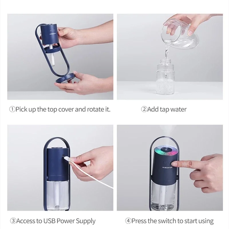 Car Humidifier Wireless Charging Marquee Car Air Purifier Colorful Cup Large Fog Spray To Remove Odors Car Accessories
