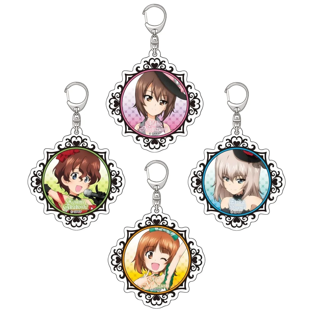 قوه شياو لوه أنيمي الطرفية مخزن الفتيات و بانزر داس نهائي كومي إريكا ماهو ميهو HD الشكل سلسلة مفاتيح مصنوعة من الأكريليك قلادة ديكور