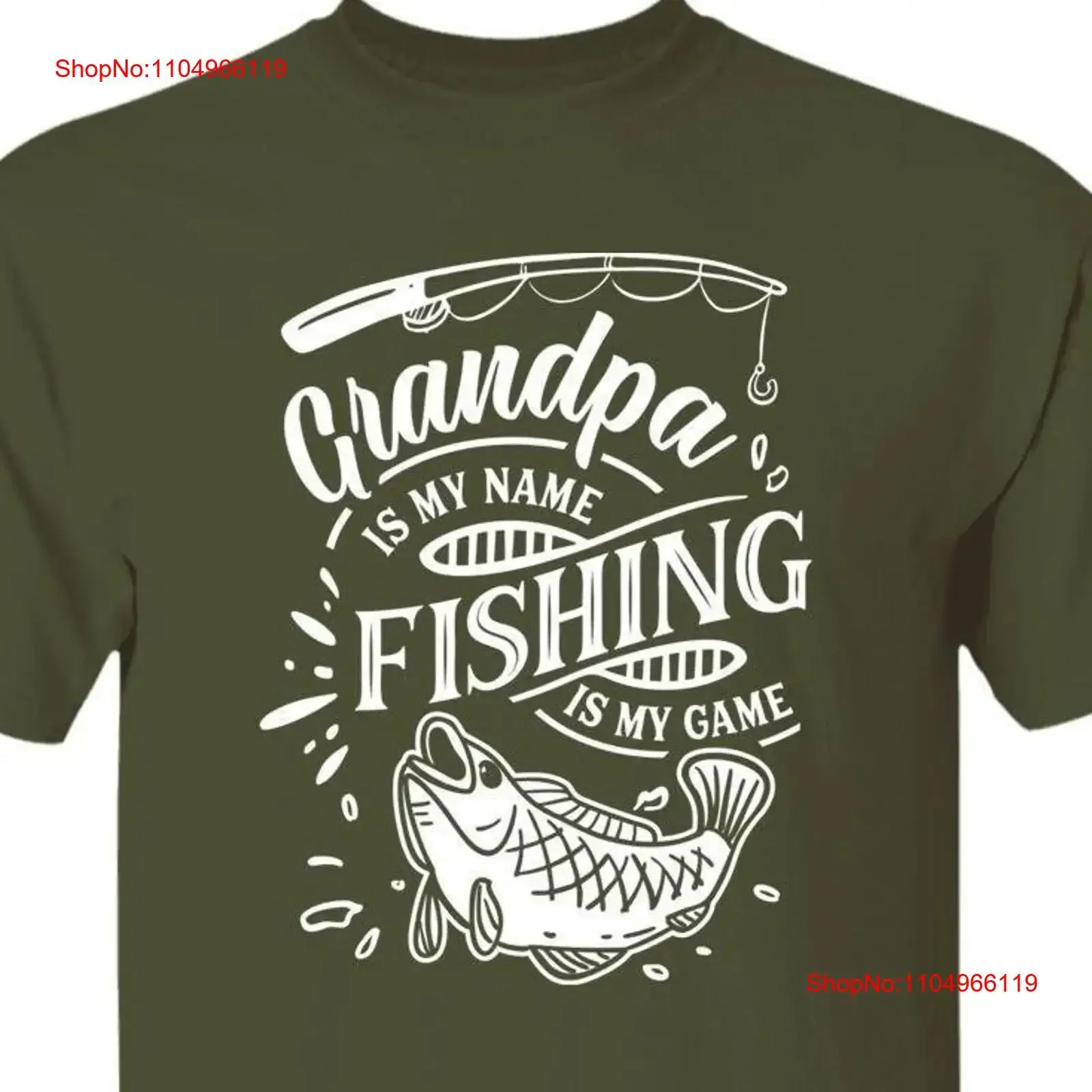 

Grandpa Is My Name Fishing Game T Shirt for Men Funny Birthday Christmas Fathers Day Idea Dad Grandfather Husband vintage
