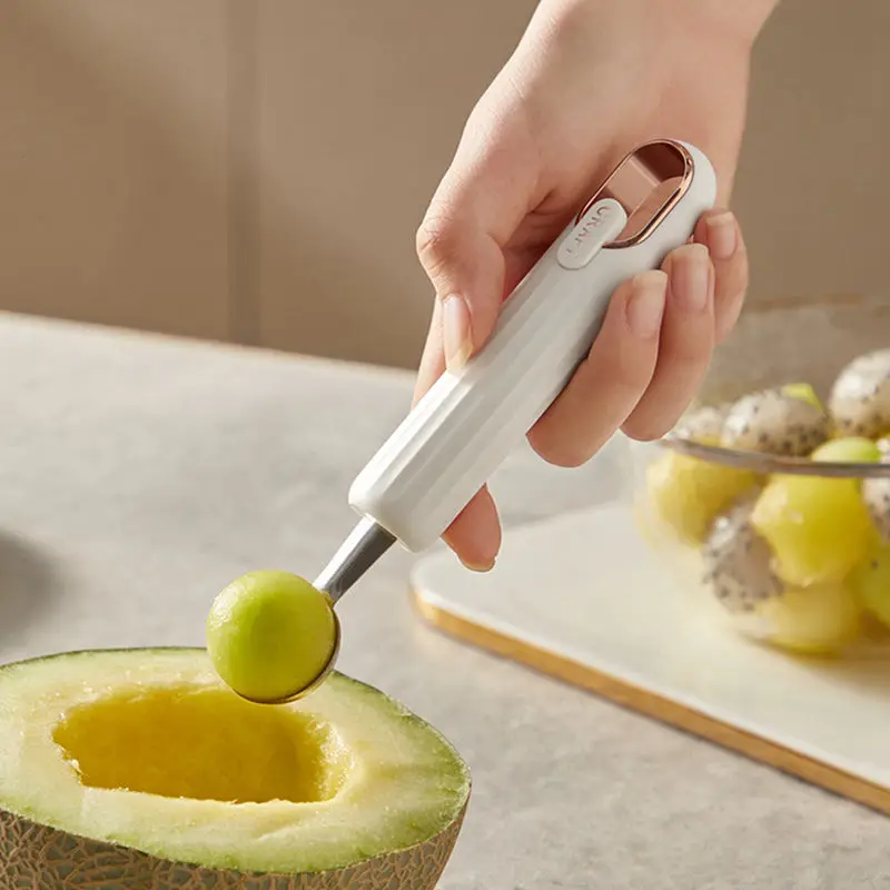 Stainless Steel Watermelon Ball Digger Fruit Cutter Multi-Function Digging Spoon Ice Cream Pitaya Digging Spoon Carved Gadgets