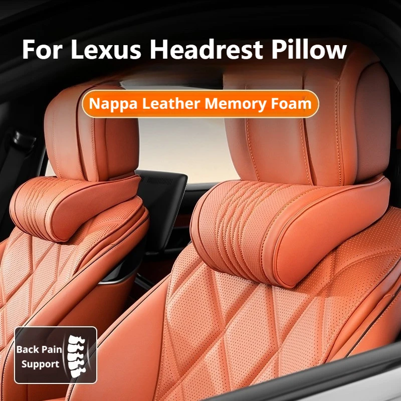 Neck Pillow Memory Foam - 車用ネックピロー メモリーフォーム 穴あきレザー レクサス UX RC