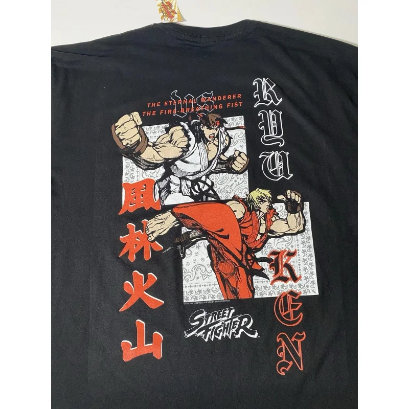 

0329 Street Fighter Retro Combat Gift t shirt Arcade game Graphic Tee 100% cotton print Y2K Clothes Large size Tops S-6XL