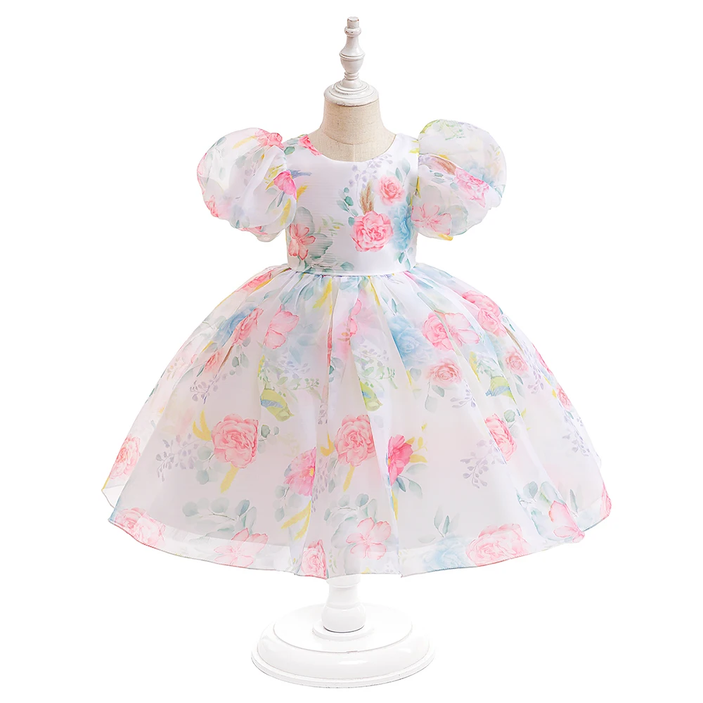 Abito da sera per bambini, spettacolo di fiori, abiti da principessa per ragazze, pizzo, tulle, festa di nozze, formale, damigella d\'onore, tutù,