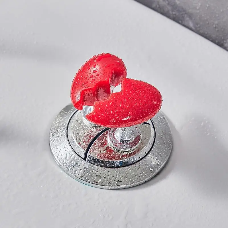 Heart Shape Toilet Presser Love Toilet Press Button Bathroom Water Tank Buttons Push Switch Heart Shape Toilet Tank Flush Button