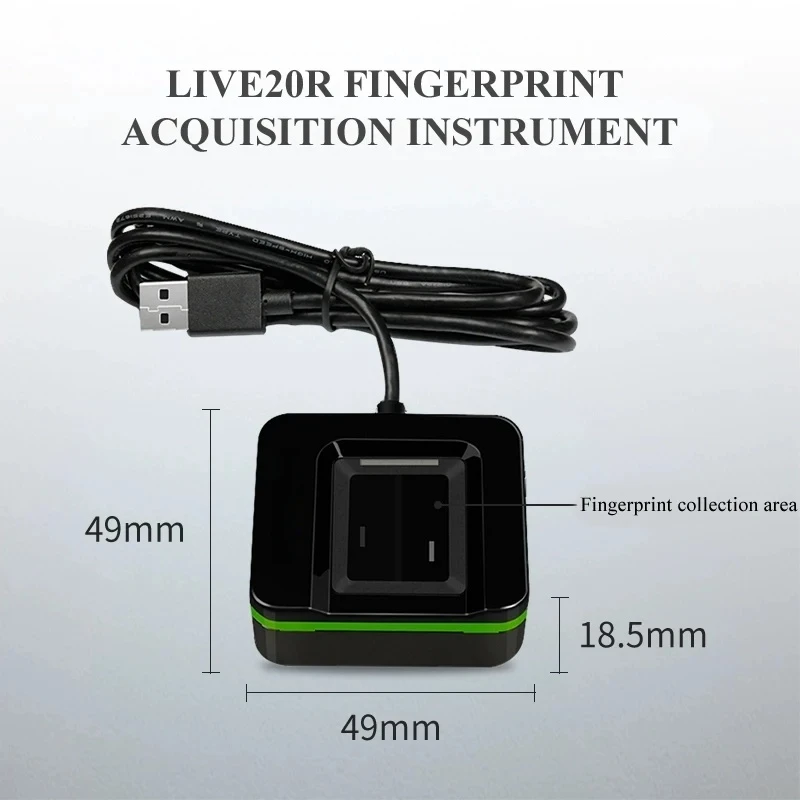 ZKTec Live20R Fingerprint Scanner SDK Secondary Development Collector Input Device Recognizer