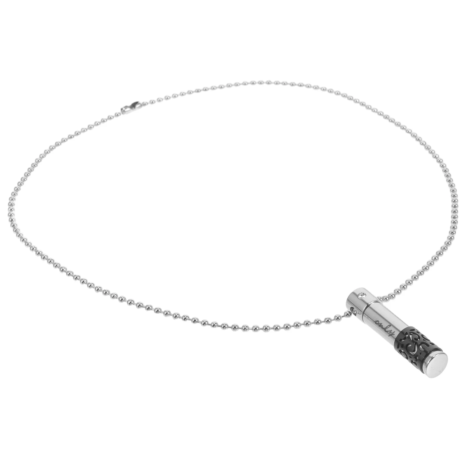 

Cremation Memorial Necklace Titanium Steel Blue 316L Polished Stainless Steel Keepsake Jewelry Urn Pendant Perfume Lovers