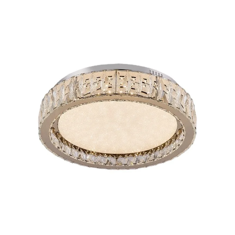 

Crystal ceiling lamp, living room, modern high-end sense, dining room round, atmospheric