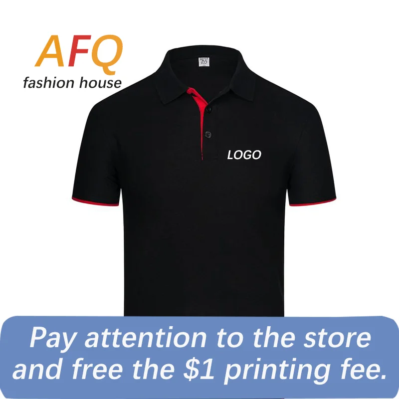 Short-sleeved lapel overalls customized polo shirts printed logo embroidered advertising cultural shirts corporate group clothes