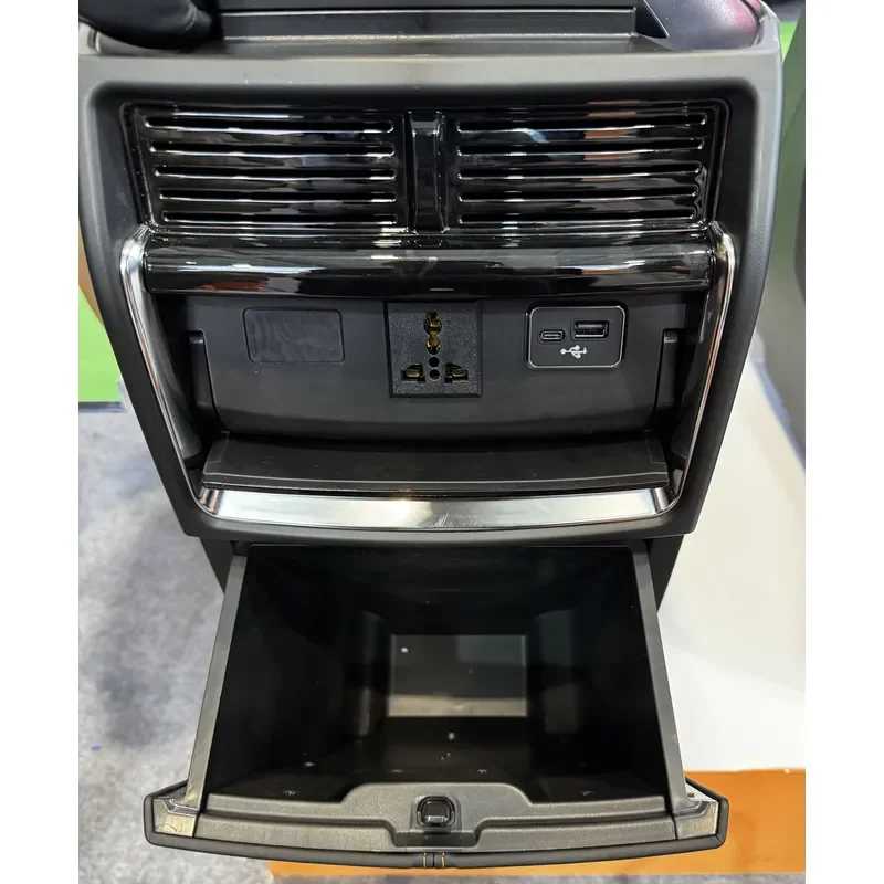 Electric Storage Box Armrest Box with Compressor Refrigerator Central Console for Alphard 20 and 30 Series