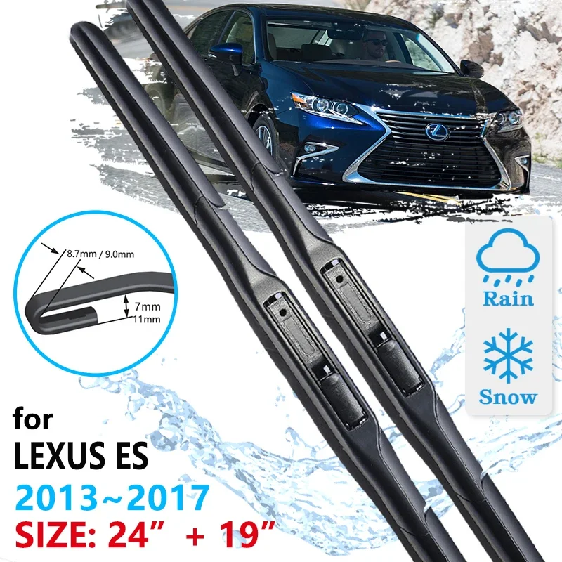 

Car Front Wiper Blades For Lexus ES ES250 ES300h ES350 2013 2014 2015 2016 2017 Windscreen Windshield Wipers Windows Accessories