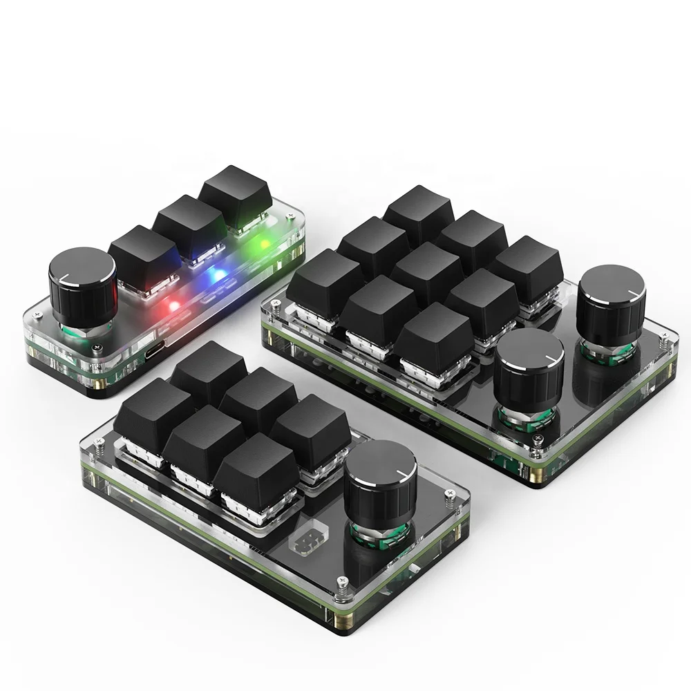 

Programming Macro Knob Mechanical Keyboard with RGB Light Custom Gaming Keyboard Mini Button PS Hotswap Macropad