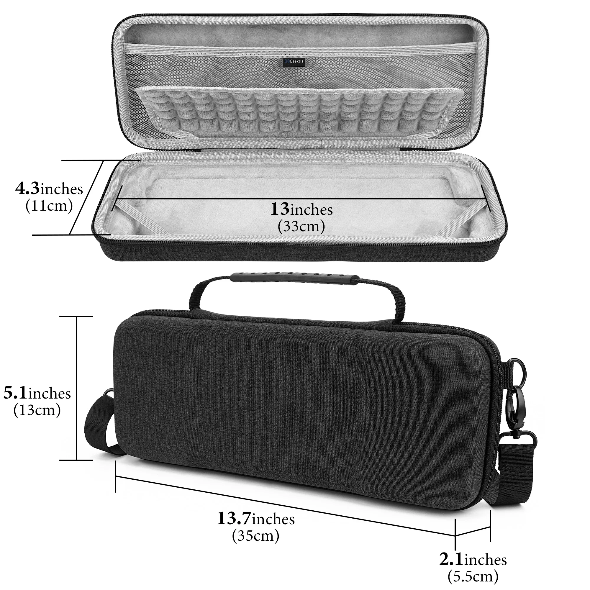Geekria Hard Shell Custom Travel Carrying Case Drum Machine Bag Compatible with Teenage Engineering OP 1 Field Accessories
