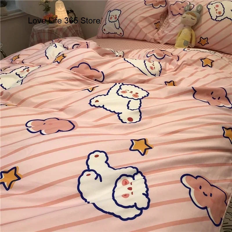 Black and White Cow Bedding Set Simple Home Textile Girl Kids adults Duvet Cover Sheet Pillowcase Bed Linens King 220x240cm