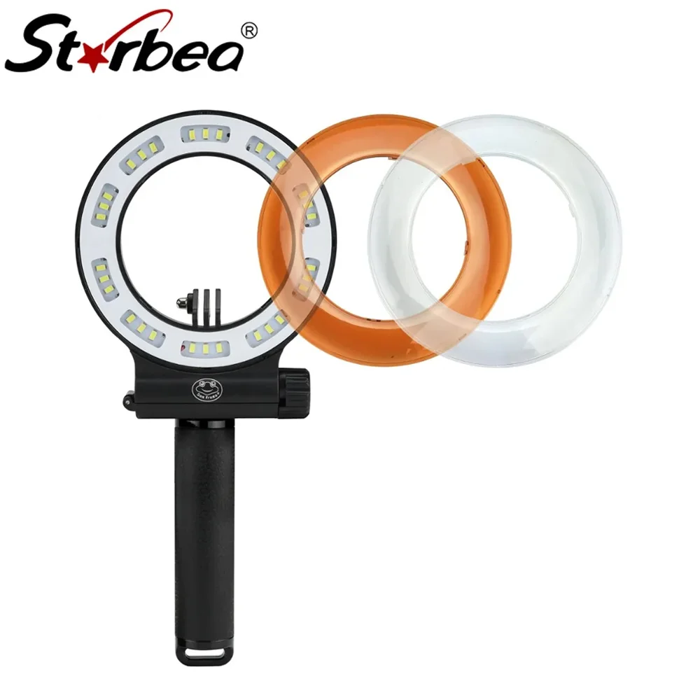 LED Selfie Ring Light Waterproof 40m Diving Fill Light Photography RingLight For Action Sports Camera