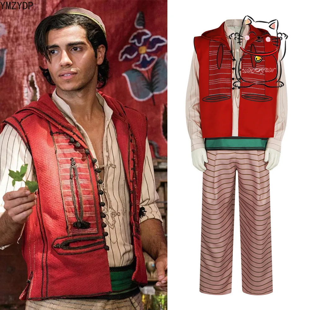 أزياء علاء الدين الحقيقية للرجال لمرحلة ما قبل الهالوين كرنفال الأمير التنكرية للعب الأدوار #2